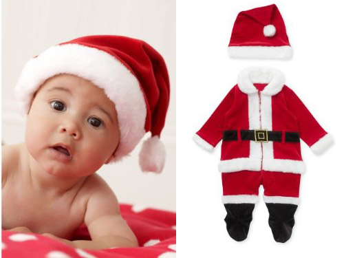 Bé có thể biến thành ông già Noel tí hon với chiếc mũ len có viền lông trắng đặc biệt