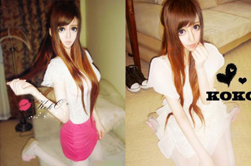 Cô gái có nickname Koko ở Trung Quốc gây choáng với thân hình siêu mỏng, khuôn mặt chỉnh V-line quá đà và đôi mắt trố như ốc nhồi.