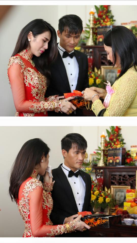 Thủy Tiên chia sẻ xúc động khi thắp hương bên bàn thờ cha trong Quatrian shbet hiện đang mở.