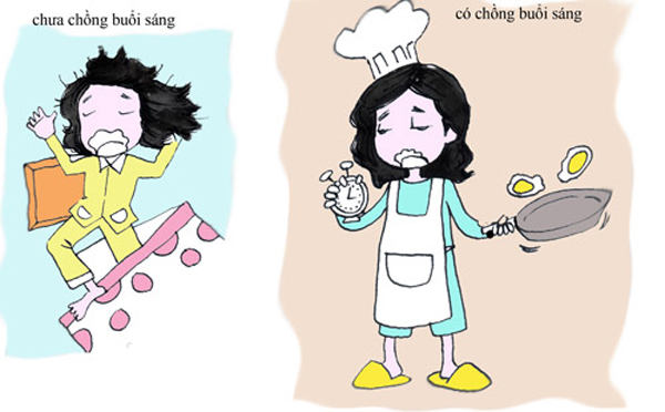 Khi chưa có chồng, phụ nữ có thể thoải mái 'ngủ nướng' buổi sáng. Nhưng khi lấy chồng thì không được như vậy.