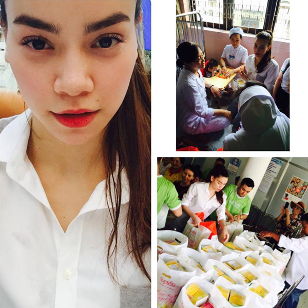 Hà Hồ mặc sơ mi trắng giản dị đi thiện nguyện: 'Một buổi chiều từ thiện ý nghĩa tại bệnh viện Từ Dũ'.