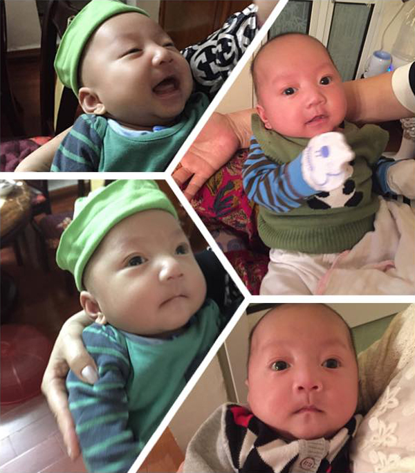 Ca sĩ Tuấn Hưng tiếp tục cập nhật những hình ảnh mới của con trai Su Hào để 'cảm ơn các cô chú đã tặng nhiều quà cho con'.