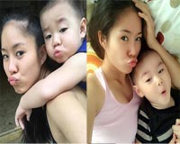 Diễn viên Lê Phương nhí nhảnh, hồn nhiên bên con trai yêu