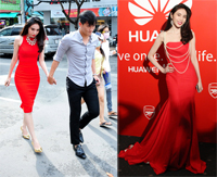 Sốc trước bộ sưu tập váy áo trăm chiếc đỏ rực của Thủy Tiên