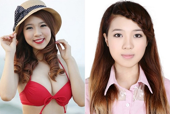Hoài Anh Mango trông vẫn rất... Hàn Quốc dù là chụp thời trang hay chụp ảnh thẻ.