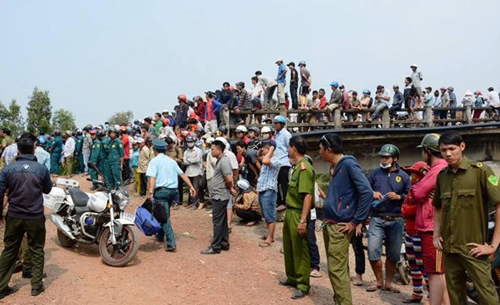 Các khu vực xung quanh hiện trường đã được phong tỏa để đảm bảo an toàn.