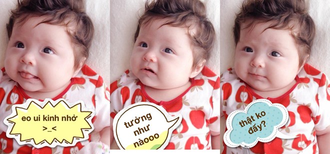 Những biểu cảm dễ thương, ngây thơ của Cadie - cô con gái xinh xắn của Elly Trần và bạn trai Tây, luôn khiến cư dân mạng phát sốt.
