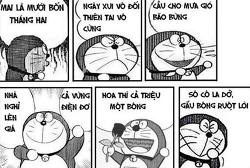 Màn trù ẻo của mèo máy.