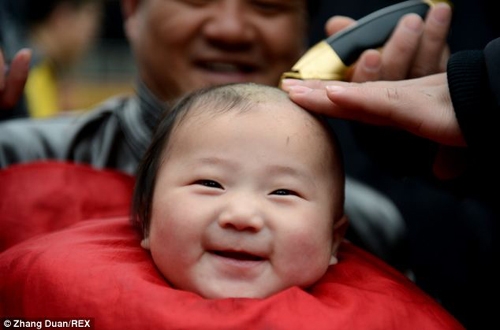 Em bé này lại tỏ ra vô cùng thích thú.