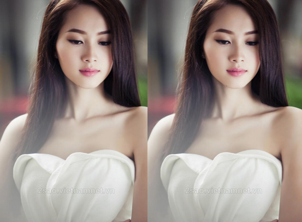 Cô sở hữu gương mặt xinh đẹp, đường nét thanh thoát.