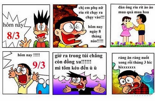 Bài thơ về 8/3 của Nobita và Xeko
