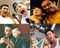 Cường Đô la và những biểu cảm ngộ nghĩnh bên con trai Subeo