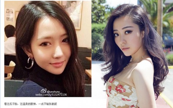 Nữ sinh gốc Việt (trái) có nét hao giống ca sĩ Trương Lương Dĩnh (phải).