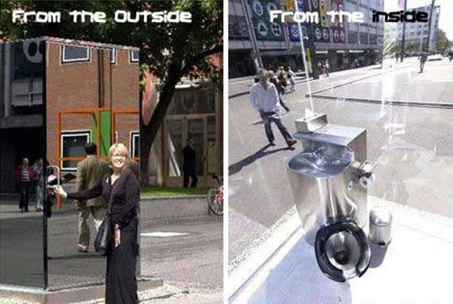 Hãy đến thử dùng chiếc toilet ở Bảo tàng Tate Britain ở London để được cảm nhận cảm giác đang làm việc 'tế nhị' giữa vô số ánh mắt xung quanh mình, nhưng mọi người thì không hề nhìn thấy.