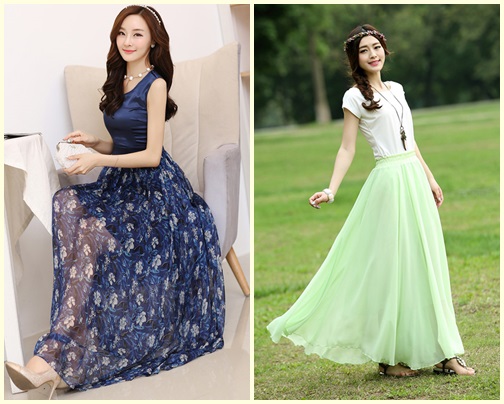 Chọn váy maxi đẹp tung tăng dạo phố đón hè về