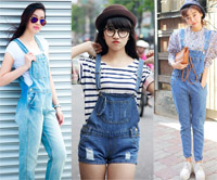 2 kiểu quần yếm jean giúp teen mặc đẹp