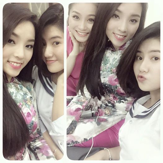 Hoa hậu Kỳ Duyên và chị em diễn viên Diệu Hương đều học cùng trường chuyên Lê Hồng Phong - Nam Định.