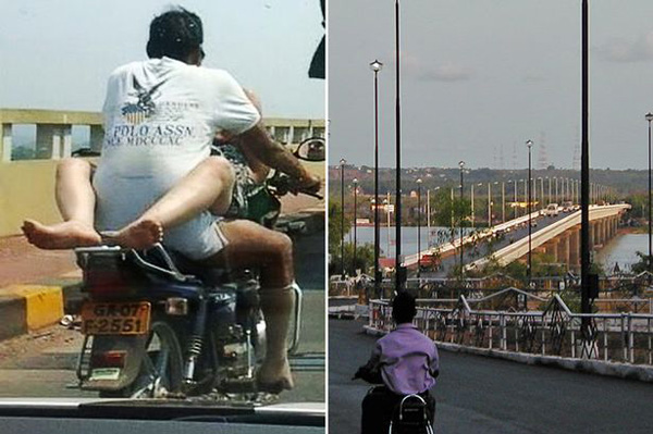 Sốc: Cặp đôi thản nhiên “mây mưa” khi đang đi xe máy