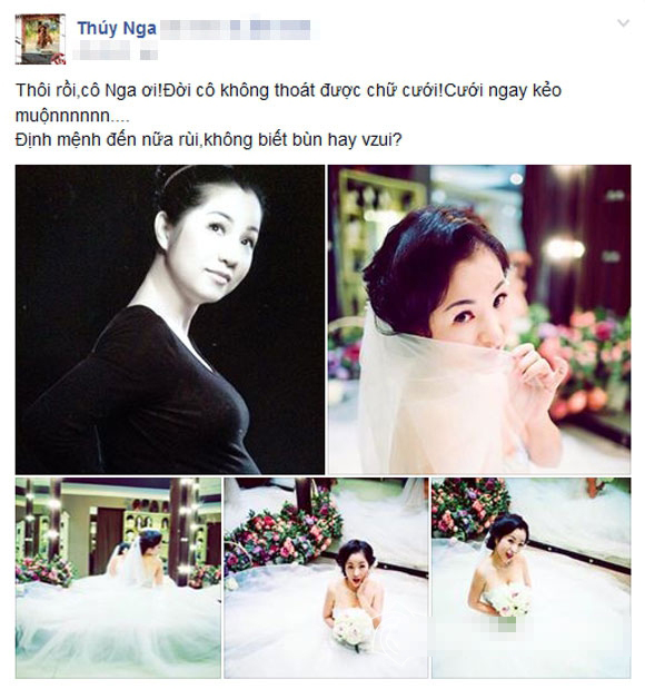 Thúy Nga lại muốn kết hôn lần nữa.