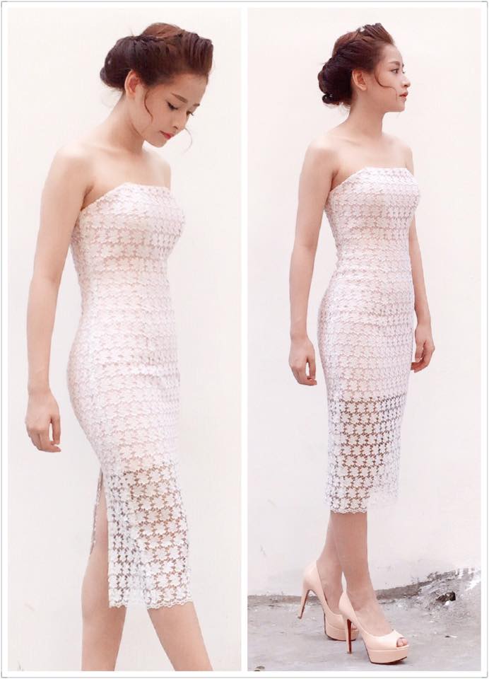 Chi Pu điệu đà với váy của NTK Lý Quý Khánh.