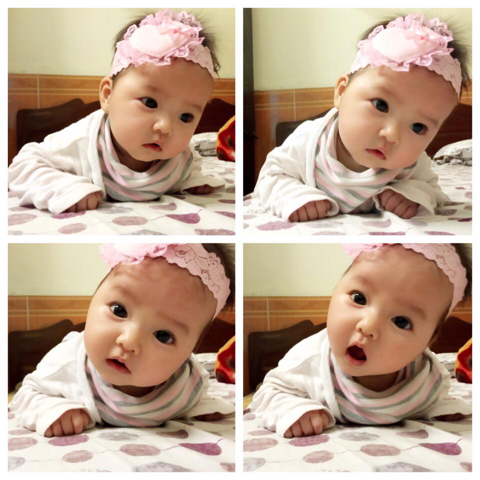 Những biểu cảm đáng yêu của bé Suri.