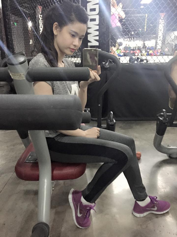 Trương Quỳnh Anh chăm chỉ tập thể dục để giữ dáng và giữ cho 'trái tim khỏe'.