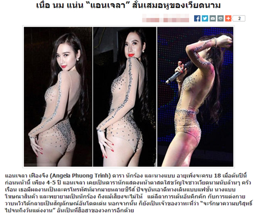 Ảnh Angela Phương Trinh sexy, phản cảm ngập tràn báo Thái