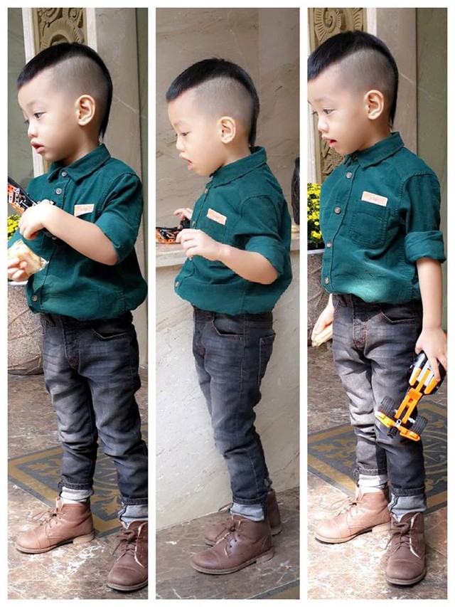Với sự chăm chút 'từng li từng tí' của mẹ Hồ Ngọc Hà và bà ngoại, bé Subeo được xem là một trong những nhóc tỳ có phong cách thời trang sành điệu nhất showbiz Việt.