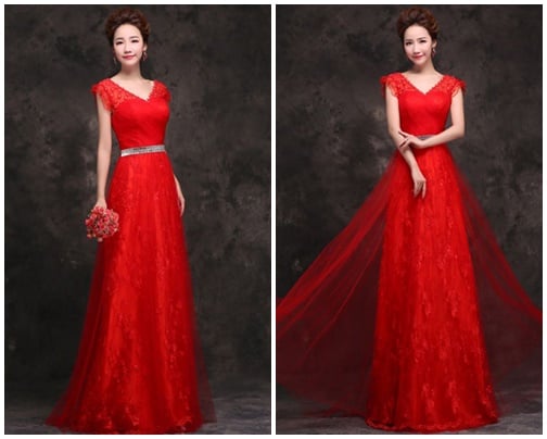 Váy cưới đỏ cho cô dâu rạng rỡ trong ngày vu quy