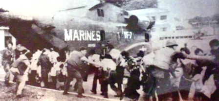 Cảnh tháo chạy của binh lính Việt Nam cộng hòa năm 1975.