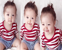 Kiểu tóc buộc gọn gàng cho ngày hè của con gái Elly Trần
