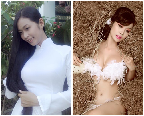 Bà bầu Lê Kiều Như khoe ảnh thời áo trắng ngây thơ