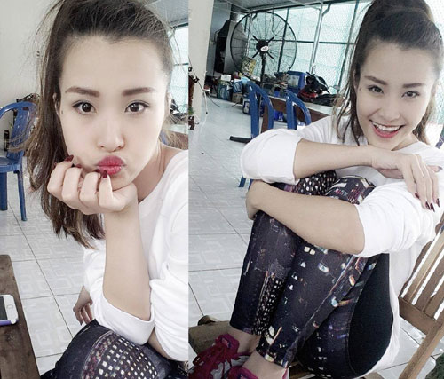 Đông Nhi ngồi bó gối, biểu cảm gương mặt cực yêu