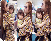 Mẹ con Elly Trần ton sur ton đi chơi lễ