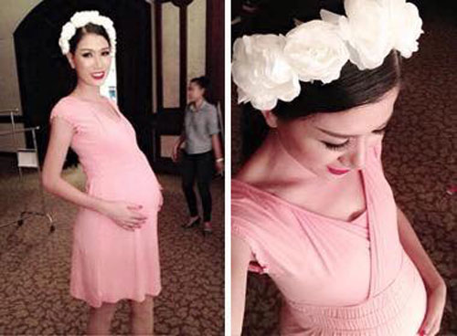 Trang Trần gây bất ngờ với bụng bầu 