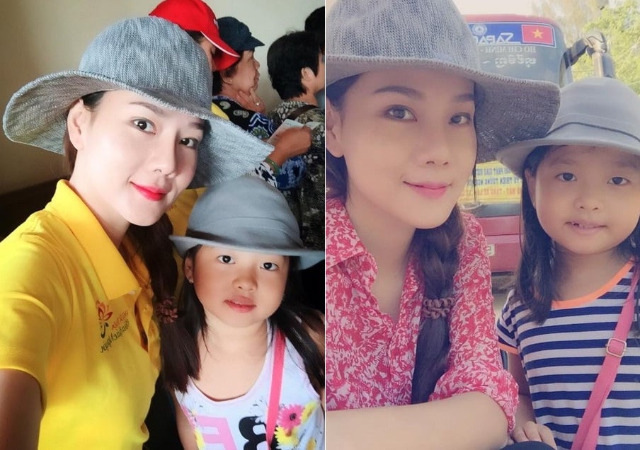 Dương Yến Ngọc dẫn con gái đi từ thiện sau