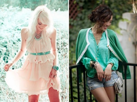 Mặc đẹp với màu xanh bạc hà tươi mát trong mùa hè 2015