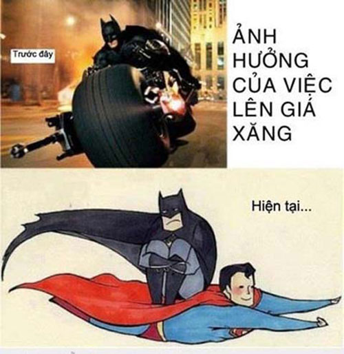 Chú cho anh bay nhờ cái, xăng lên quá.