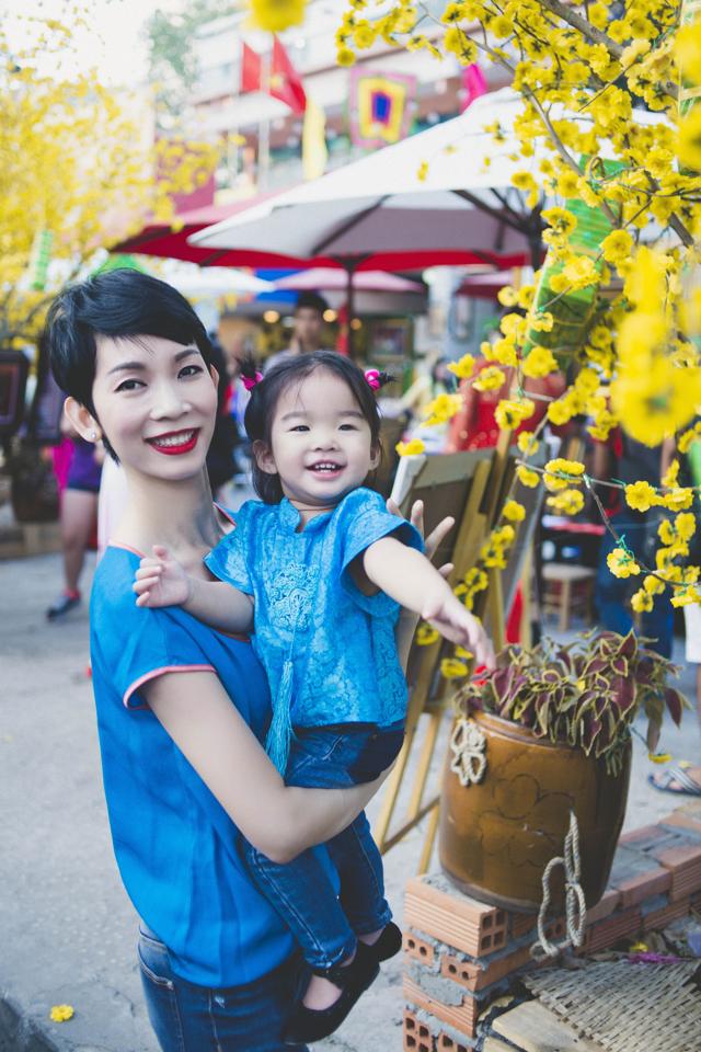 Hai mẹ con được nhiều người ngưỡng mộ.