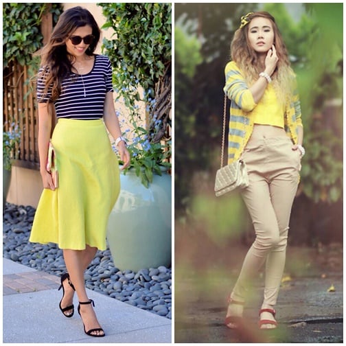 Bí quyết mix đồ màu vàng neon không bị 'sến', hợp xu hướng 2015