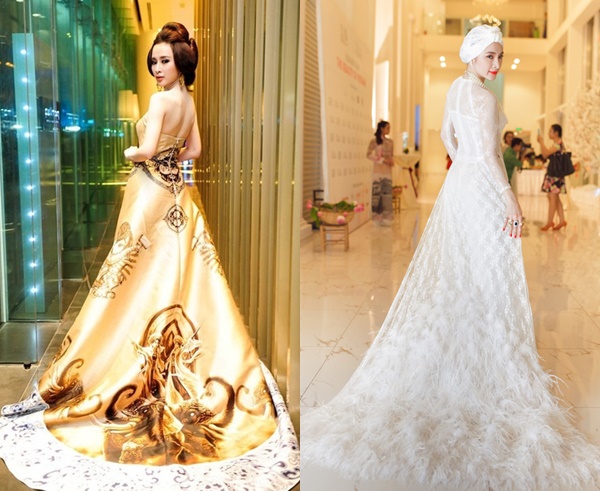 Trang phục 'Nữ hoàng' của Angela Phương Trinh trên thảm đỏ