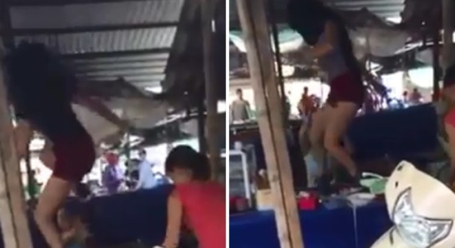 Clip con gái thay mẹ đánh ghen gây xôn xao