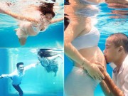 Đẹp long lanh những bộ ảnh bầu dưới nước của mẹ Việt