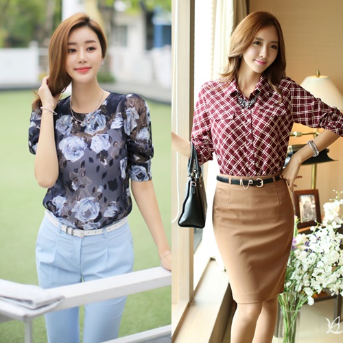 Đến công sở đầy trẻ trung tươi mới với áo sơ mi họa tiết