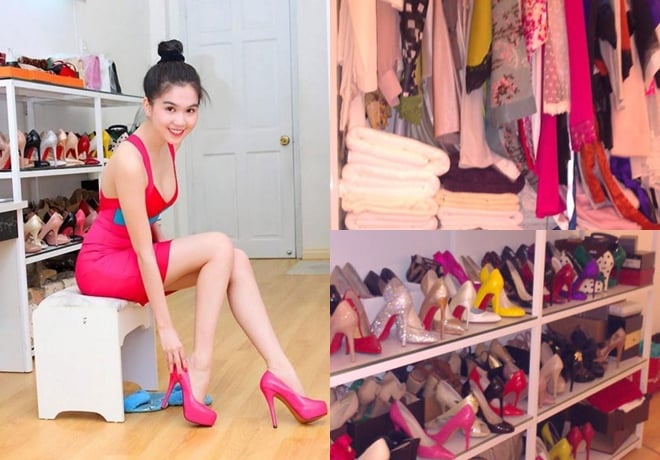 Những tủ quần áo, phụ kiện đồ sộ của sao Việt