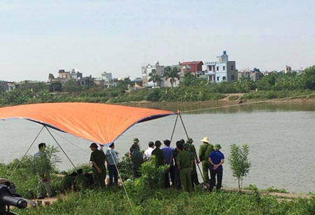 Phát hiện xác phụ nữ vỡ sọ trôi sông ở Thái Bình