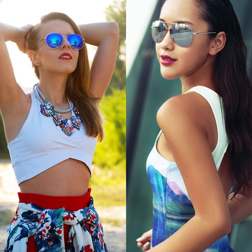 Mùa hè chống nắng cực trendy với kính mặt gương sành điệu