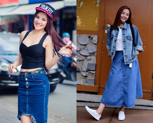 Sao Việt sành điệu, làm duyên cũng váy denim