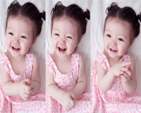 Cadie Mộc Trà búi tóc Tiểu Long Nữ, diện váy hồng siêu dễ thương