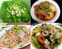 Mâm cơm tối thanh mát lấn át nóng bức ngày hè